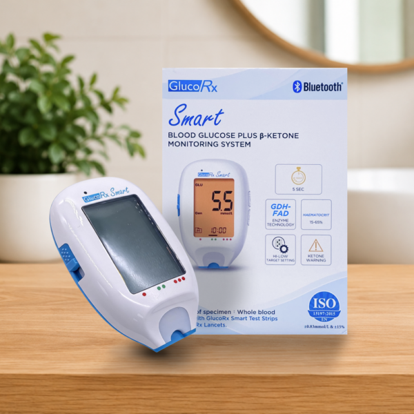 GlucoRX HCT Smart Blood Glucose and Ketone Monitoring System