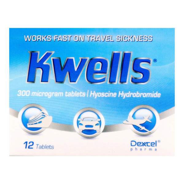 Kwells 300mcg 12 Tablets (Hyoscine Hydrobromide)