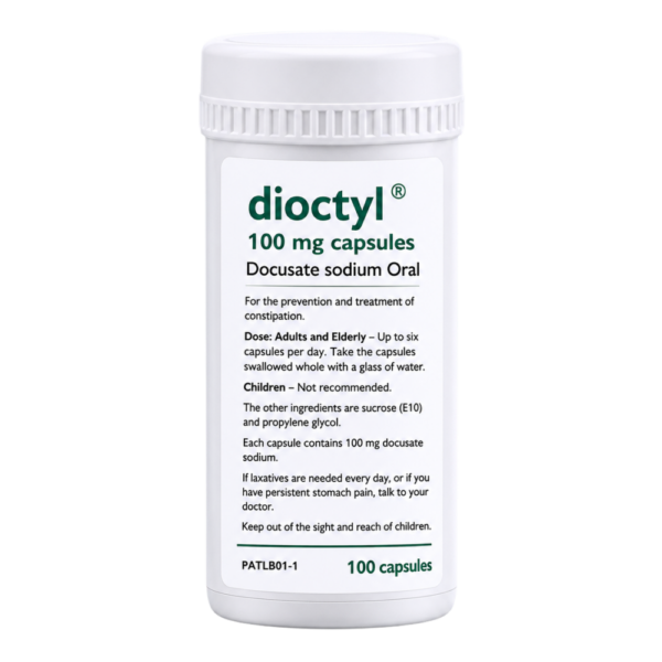 Dioctyl (Docusate) 100mg Capsules For Constipation
