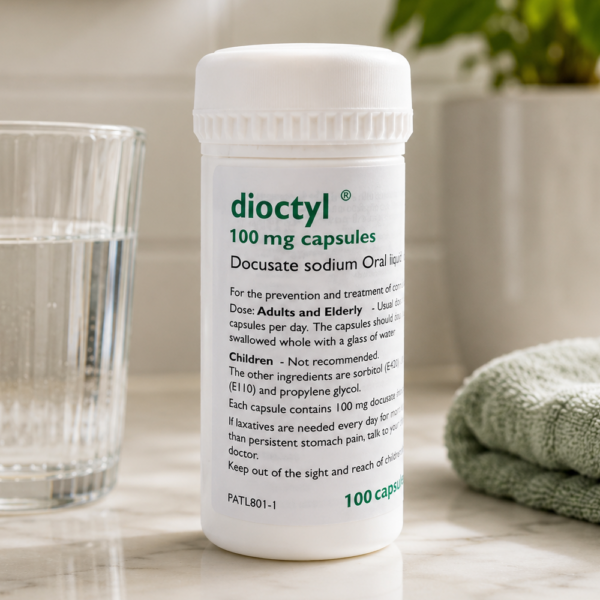 Dioctyl (Docusate) 100mg Capsules For Constipation