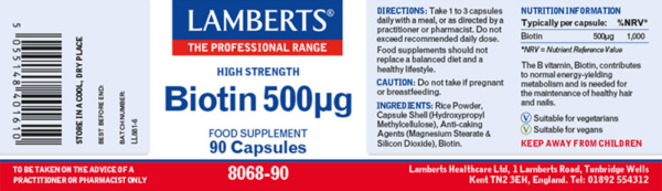 Lamberts Biotin Capsules
