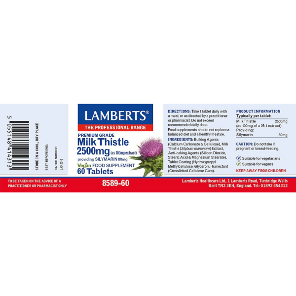 Lamberts Milk Thistle 2500mg