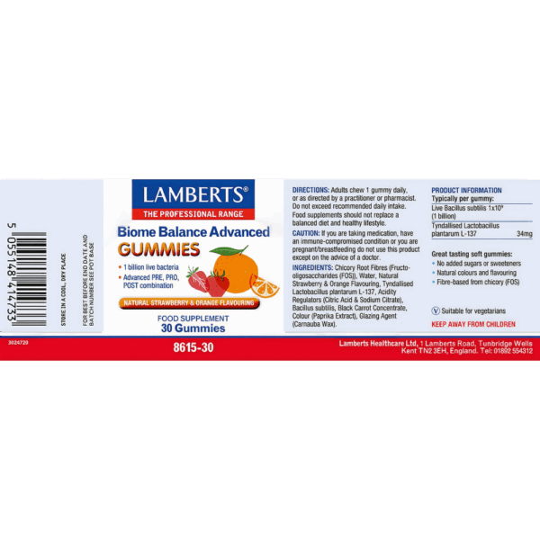 Lamberts Biome Balance Advanced Gummies
