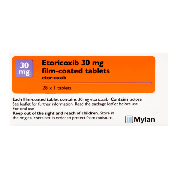 Etoricoxib 30mg Tablets for Pain and Inflammation